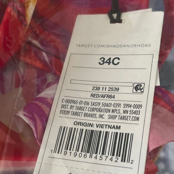 Bikini Top Lift Ruffle Strap size 34C tropical Floral - Picture 6 of 6